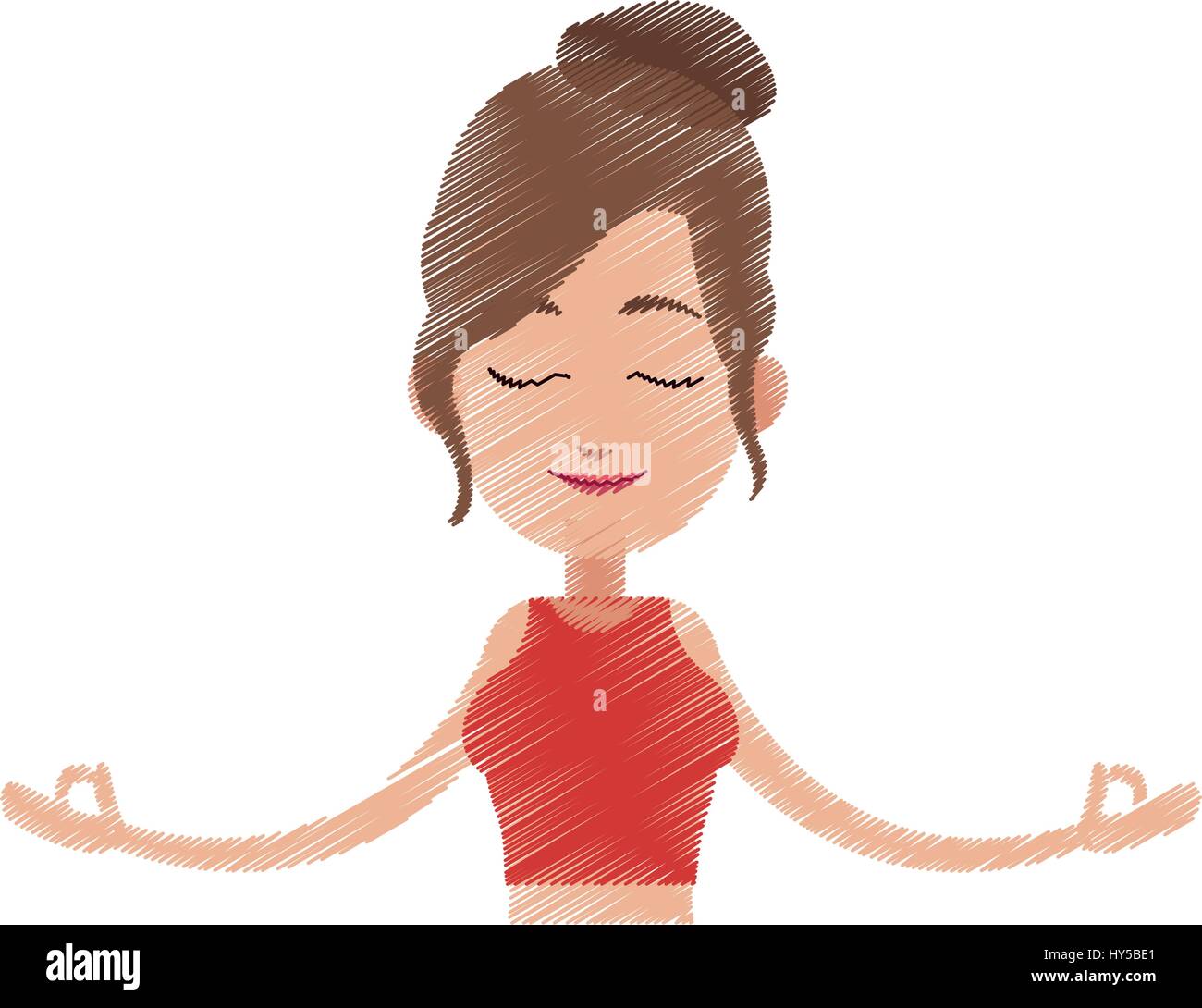 Yogi meditando icon image Illustrazione Vettoriale