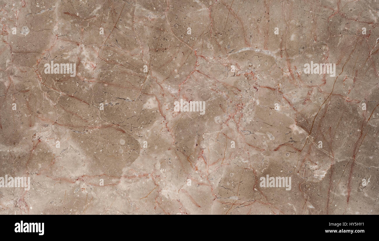 Marmo beige con linee rosse texture. Sfondo per la progettazione Foto Stock