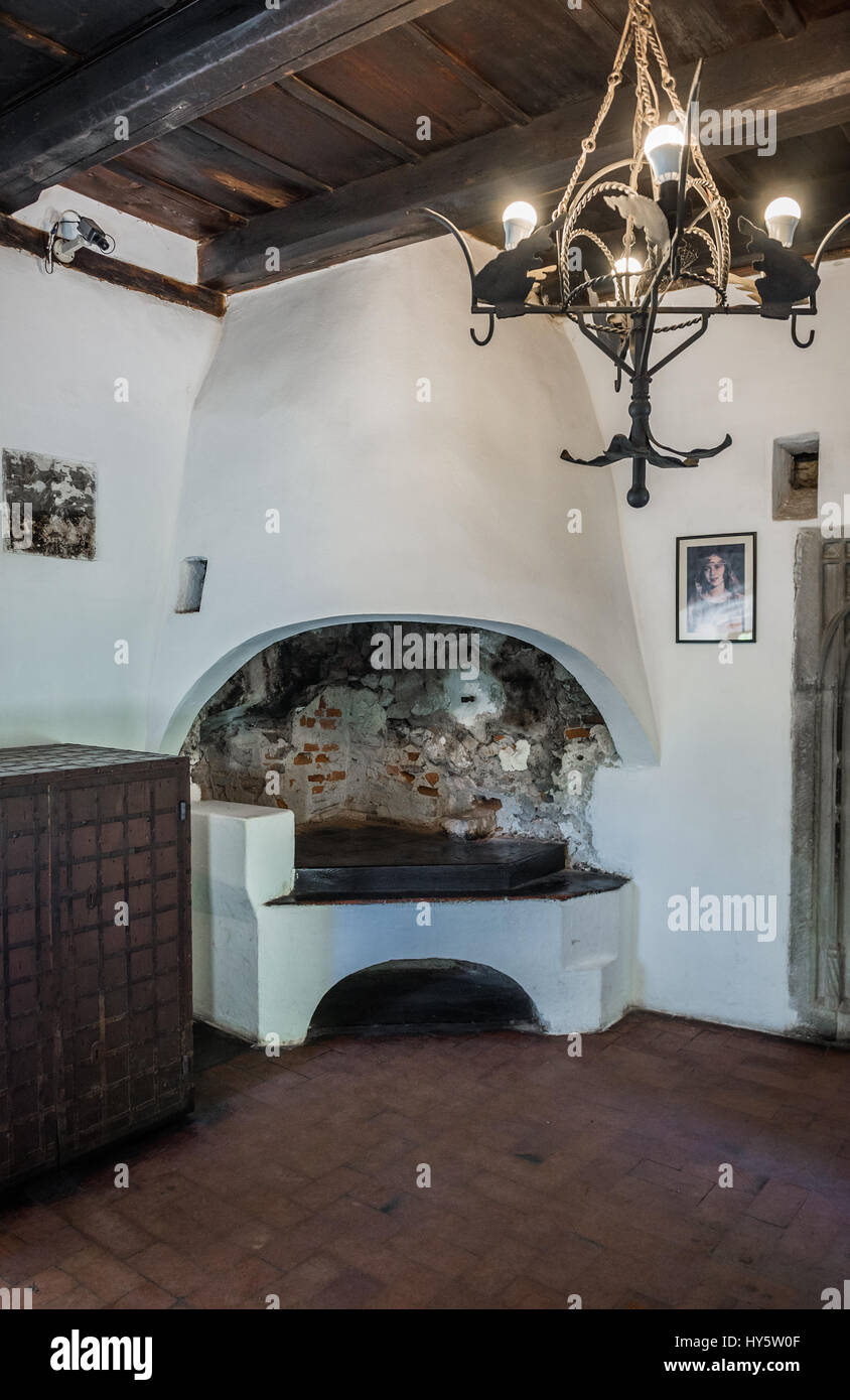 Interno del Castello di Bran nei pressi di crusca, Romania, così chiamato 'Dracula Castello dell', casa di carattere del titolo in Bram Stoker's 'Dracula" nuovo Foto Stock