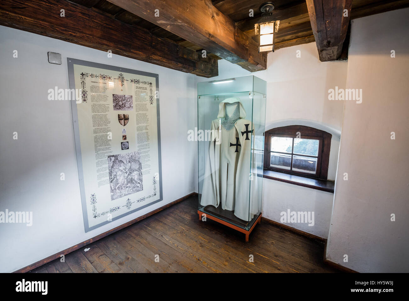 Manto teutonico nel Castello di Bran nei pressi di crusca, Romania, così chiamato 'Dracula Castello dell', casa di carattere del titolo in Bram Stoker's 'Dracula" nuovo Foto Stock
