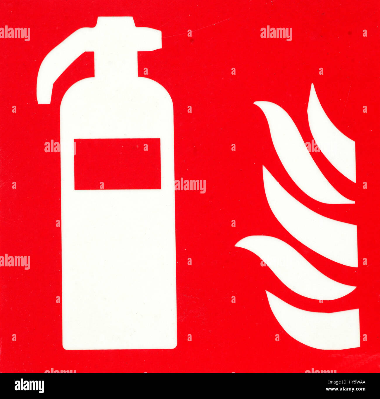 Segno di protezione antincendio Foto Stock