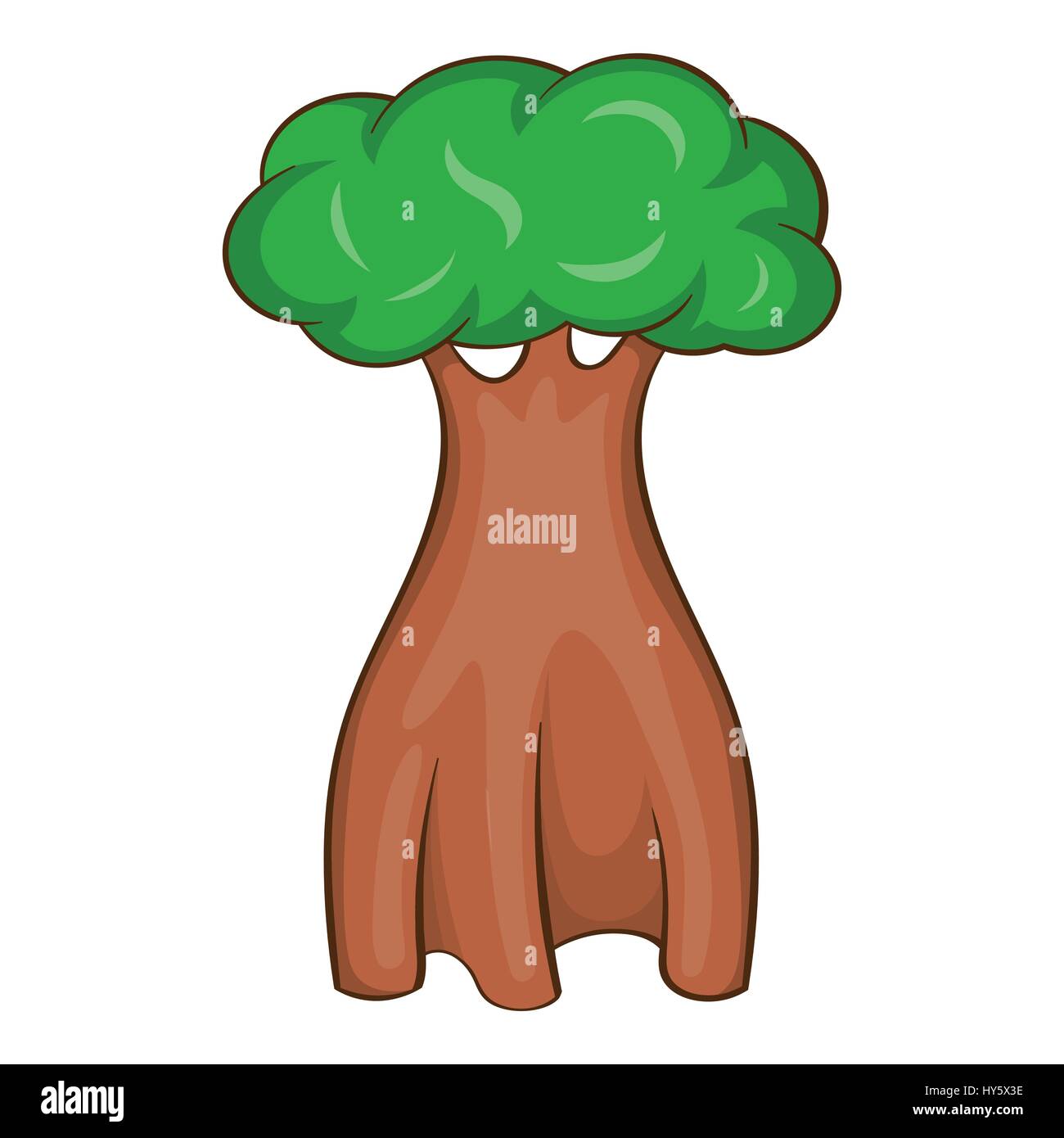 Australia bottiglia icona ad albero, stile cartoon Illustrazione Vettoriale