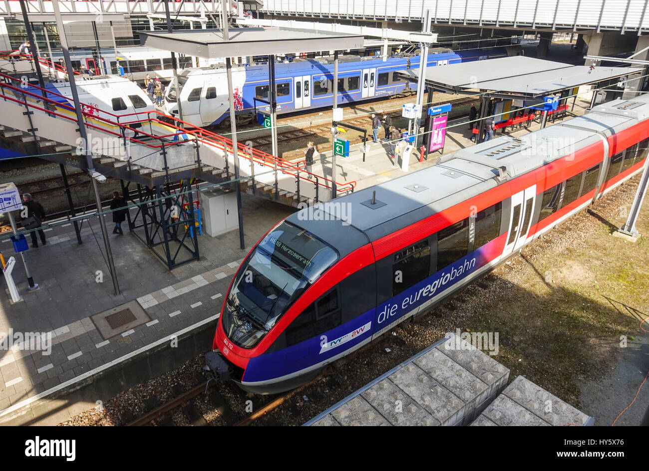 Heerlen stazione ferroviaria, Limburgo, Paesi Bassi. Foto Stock