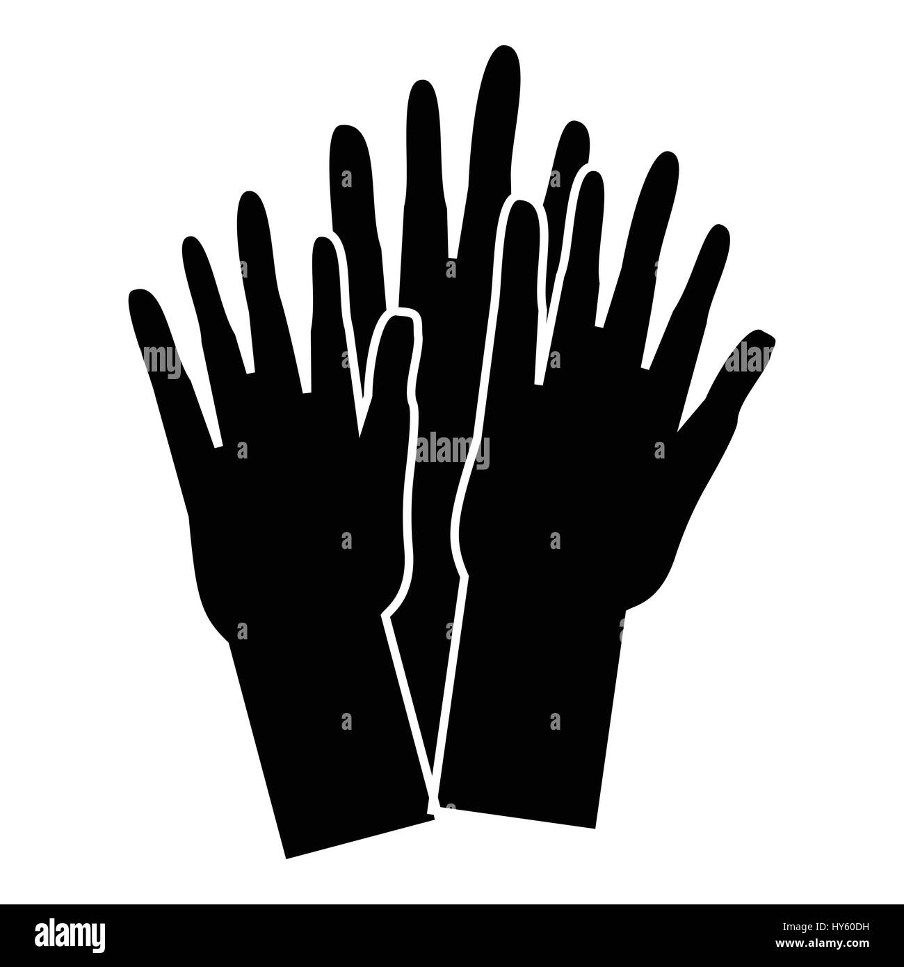 Le mani di persone di diverse nazionalità icona Illustrazione Vettoriale