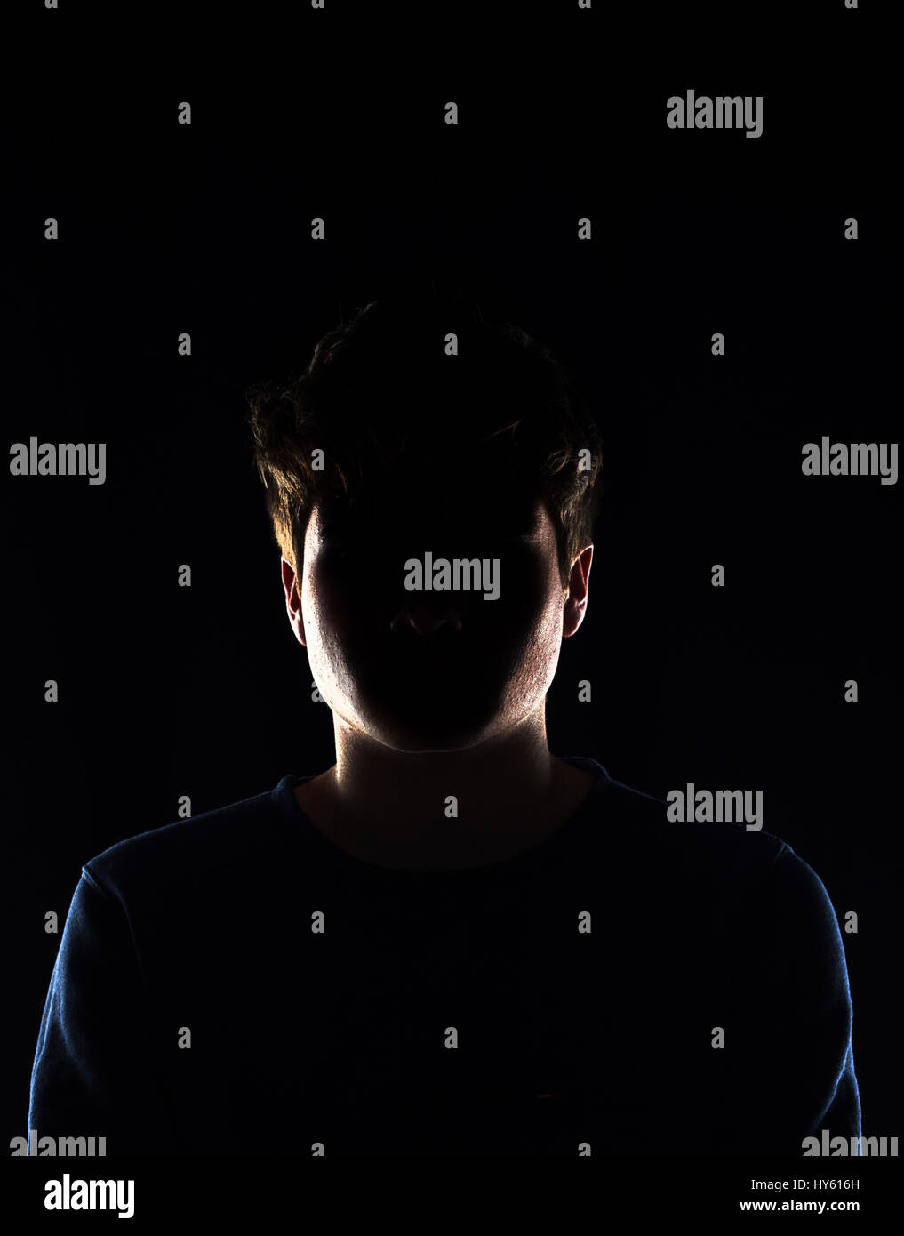 Soggetti retroilluminati con illuminazione studio Foto Stock