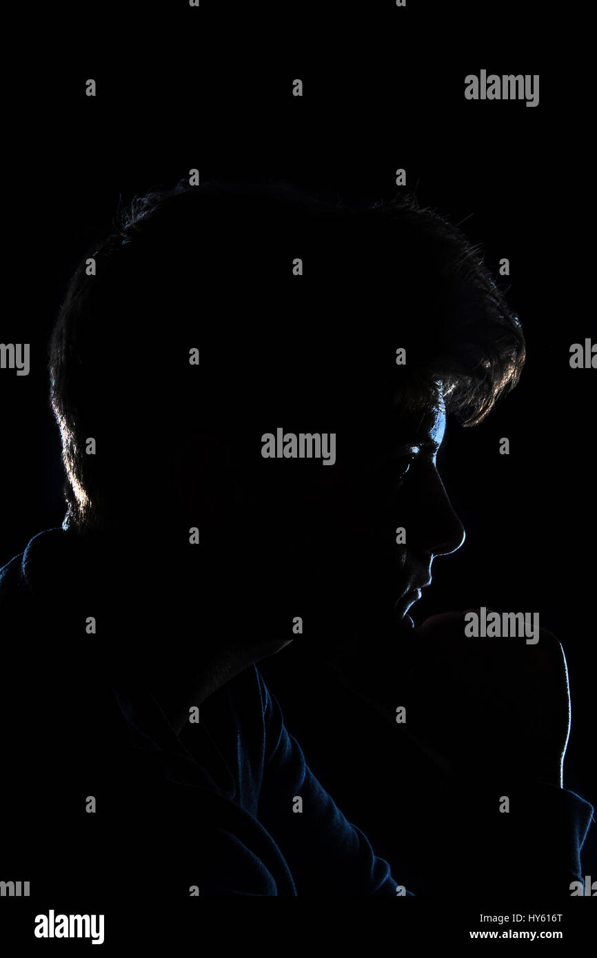 Soggetti retroilluminati con illuminazione studio Foto Stock