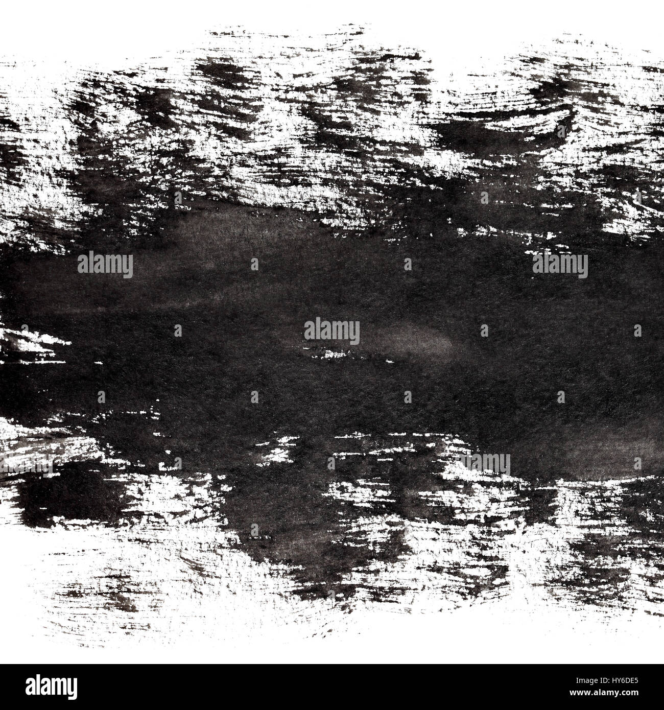 Grunge sfondo astratto con pennellate di vernice nera. Foto Stock