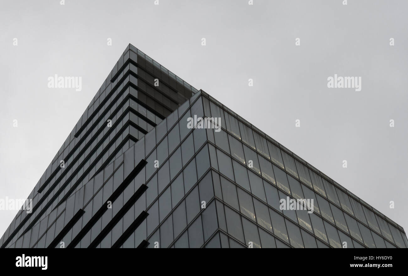Parte di un edificio moderno a Bruxelles, in Belgio Foto Stock