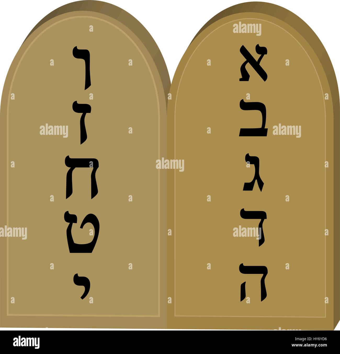 Compresse Jewish dai dieci comandamenti icona, piatta, stile cartoon. Religiosa ebraica Shavuot vacanze, concetto. Isolato su sfondo bianco. Illustrazione Vettoriale, clip-art. Illustrazione Vettoriale