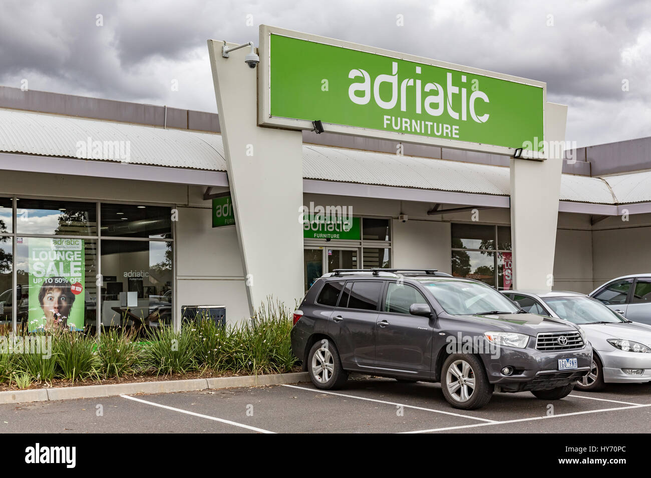 Adriatic furniture store a Watergardens shopping, Melbourne, Victoria, Australia. Foto Stock