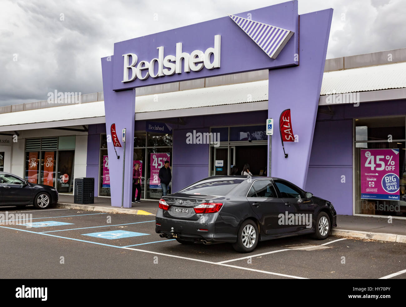 Conservare Bedshed negozio di biancheria da letto a Watergardens shopping, Melbourne, Victoria, Australia. Foto Stock