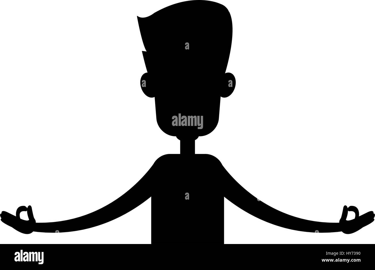 Yogi meditando icon image Illustrazione Vettoriale