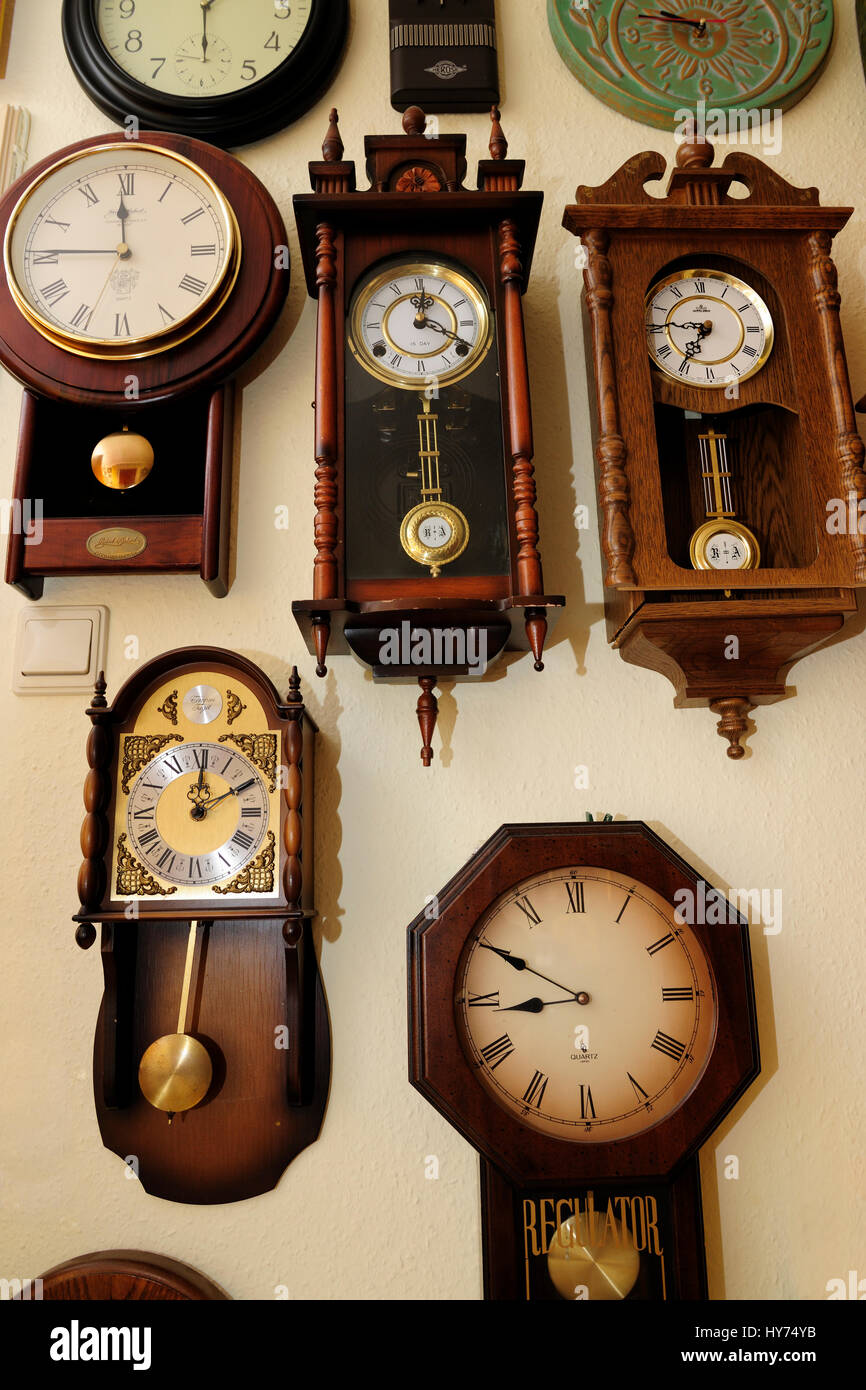 Orologio orologi tempo misurazione interno home bello vecchio stile di vita Foto stock Alamy