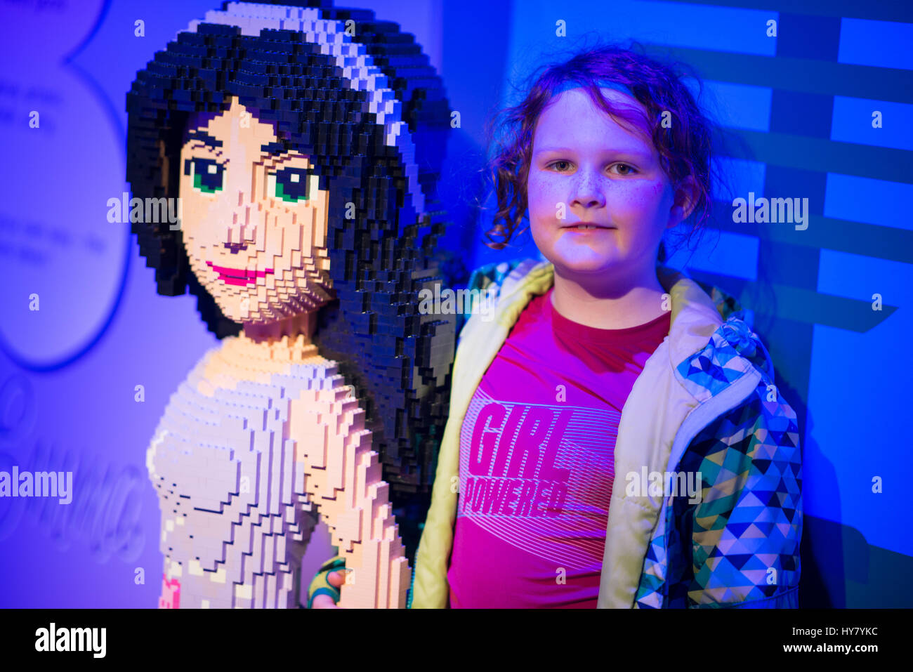 Plymouth Meeting, Philadelphia, Pennsylvania, USA. 01 aprile 2017. grande apertura di LEGOLAND Discovery Centre. Credito: kelleher fotografia/alamy live news Foto Stock