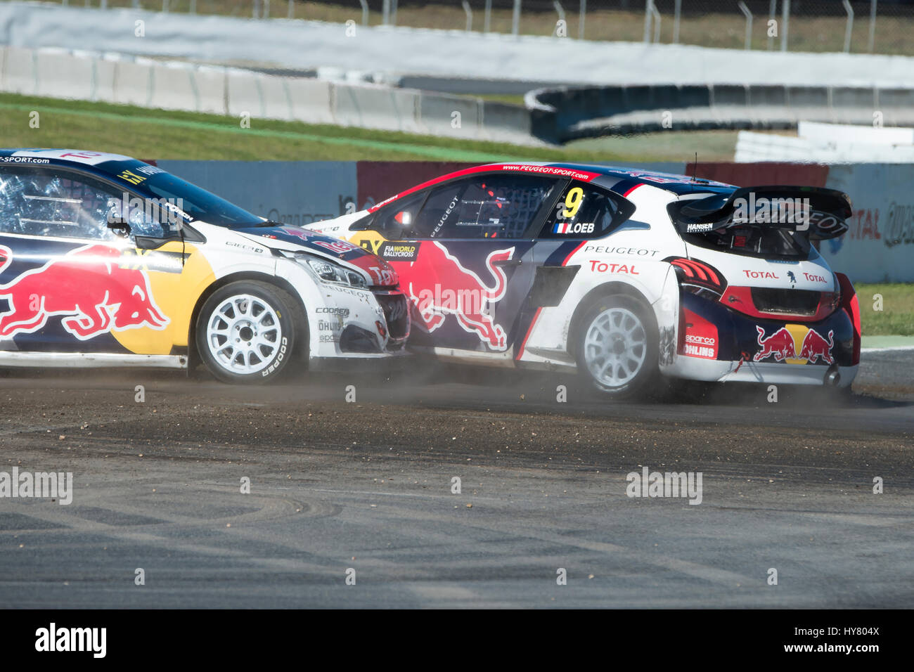 Montmelo, Spagna. 02Apr, 2017. Sebastien Loeb. Barcellona FIA World Rallycross Championship sul circuito di Barcellona. Montmelo, Spagna. Aprile 02, 2017 Credit: Miguel Aguirre Sánchez/Alamy Live News Foto Stock