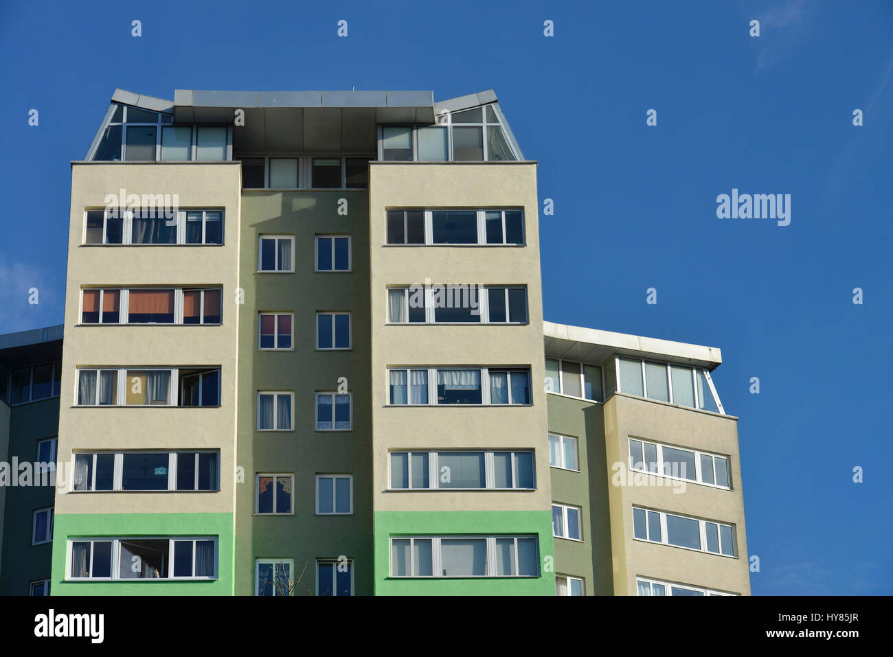Elevato aumento sull'angolo di rose, dam Hohenzollern, Grunewald, villaggio Wilmers, Berlino, Germania, Hochhaus am Roseneck, Hohenzollerndamm, Wilmersdorf, DT Foto Stock