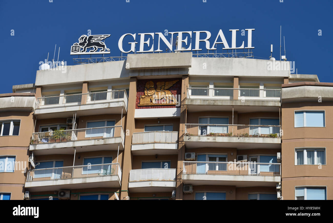 Elevato aumento, via Domenico Cimarosa, Catania, Sicilia, Italia, Hochhaus, Via Domenico Cimarosa, Sizilien, Italien Foto Stock