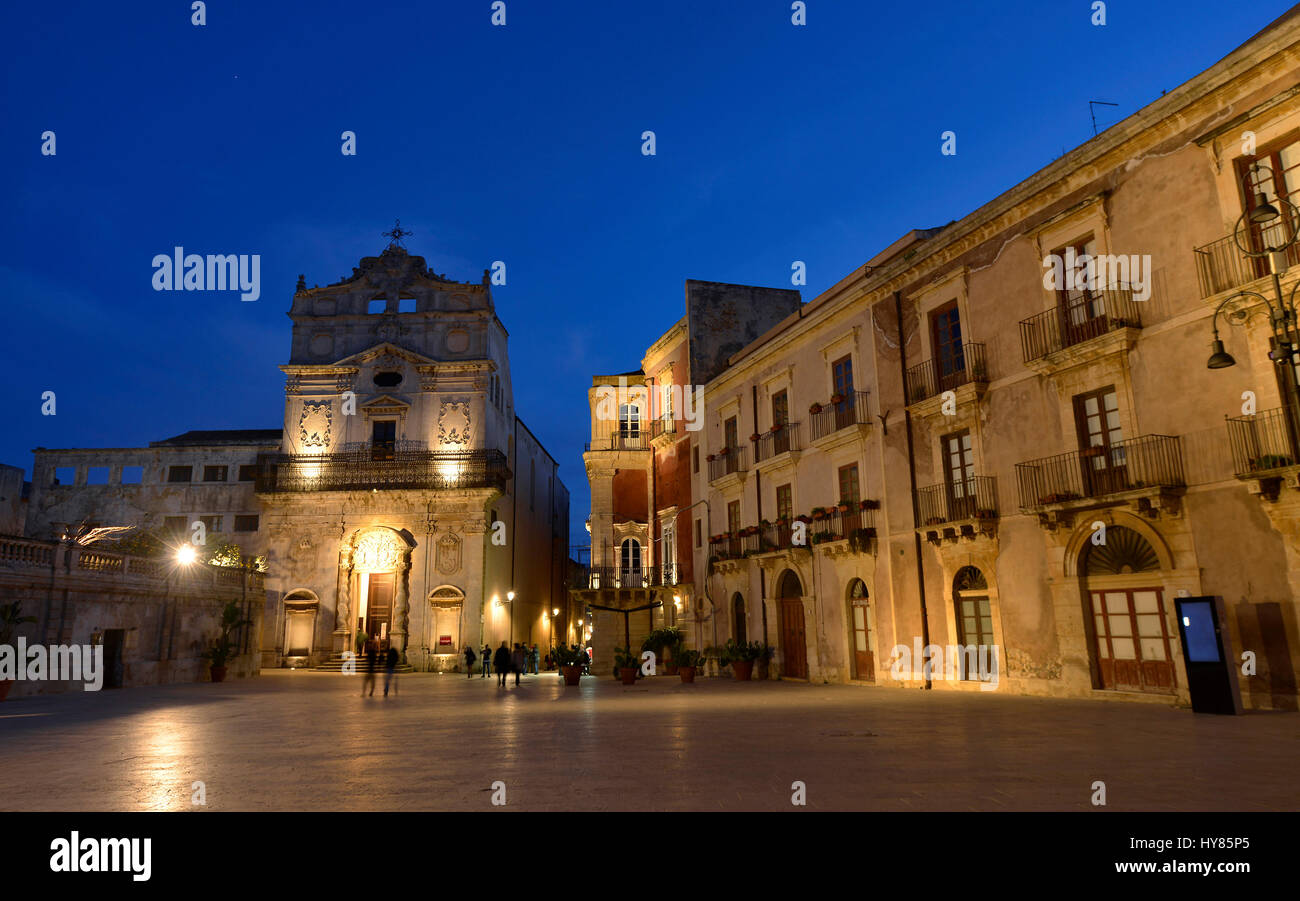 Tu Chiesa di Santa Lucia alla Badia, Piazzo Duomo, Siracusa, Sicilia, Italia, Chiesa di Santa Lucia alla Badia, Syrakus, Sizilien, Italien Foto Stock