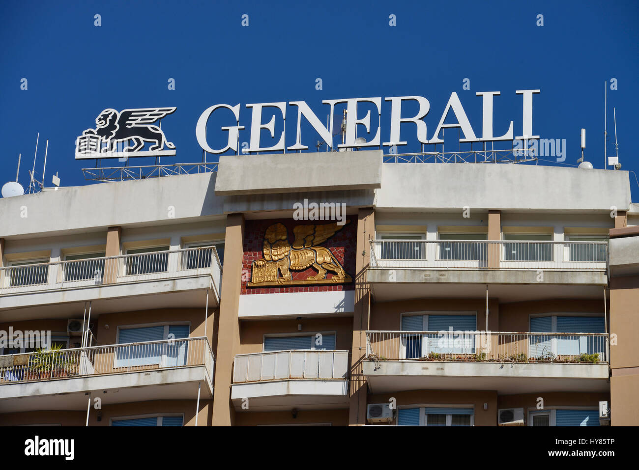 Elevato aumento, via Domenico Cimarosa, Catania, Sicilia, Italia, Hochhaus, Via Domenico Cimarosa, Sizilien, Italien Foto Stock