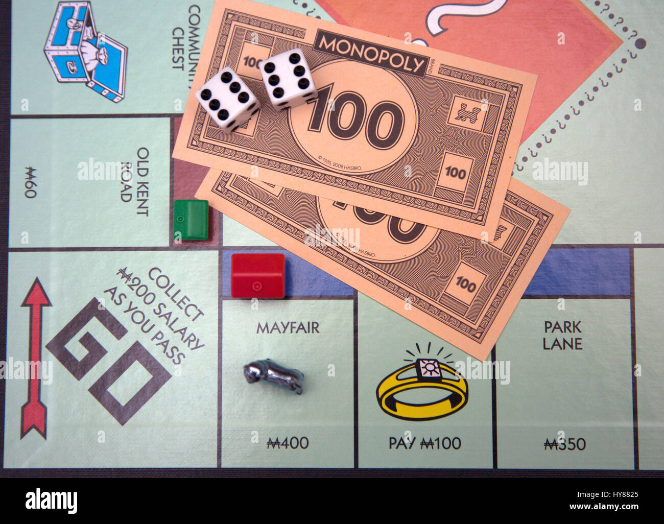 Monopolio resta un famoso gioco da tavolo, Londra Foto Stock