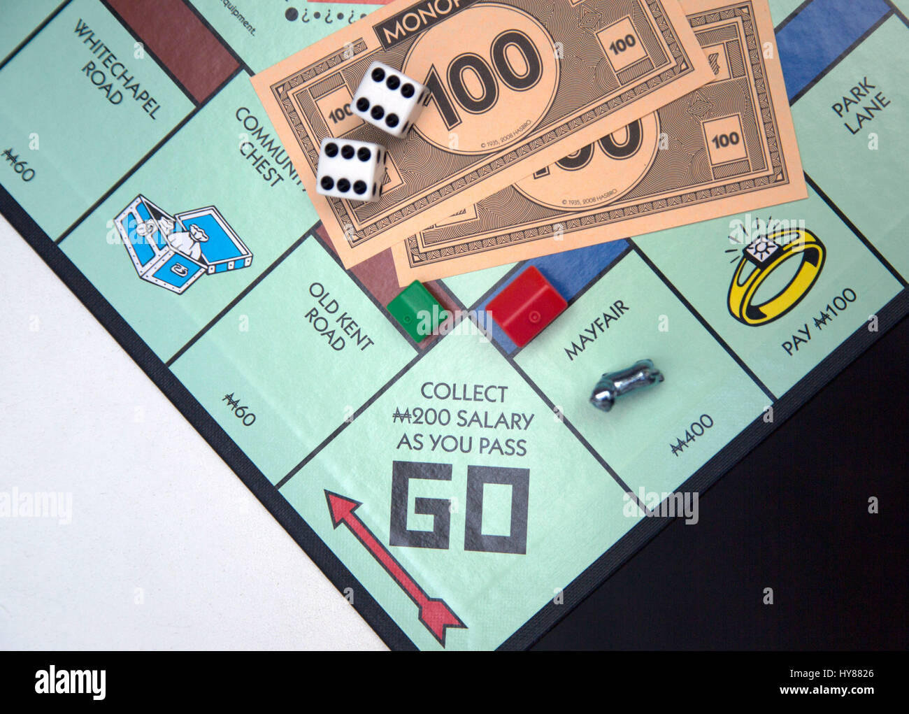 Monopolio resta un famoso gioco da tavolo, Londra Foto Stock
