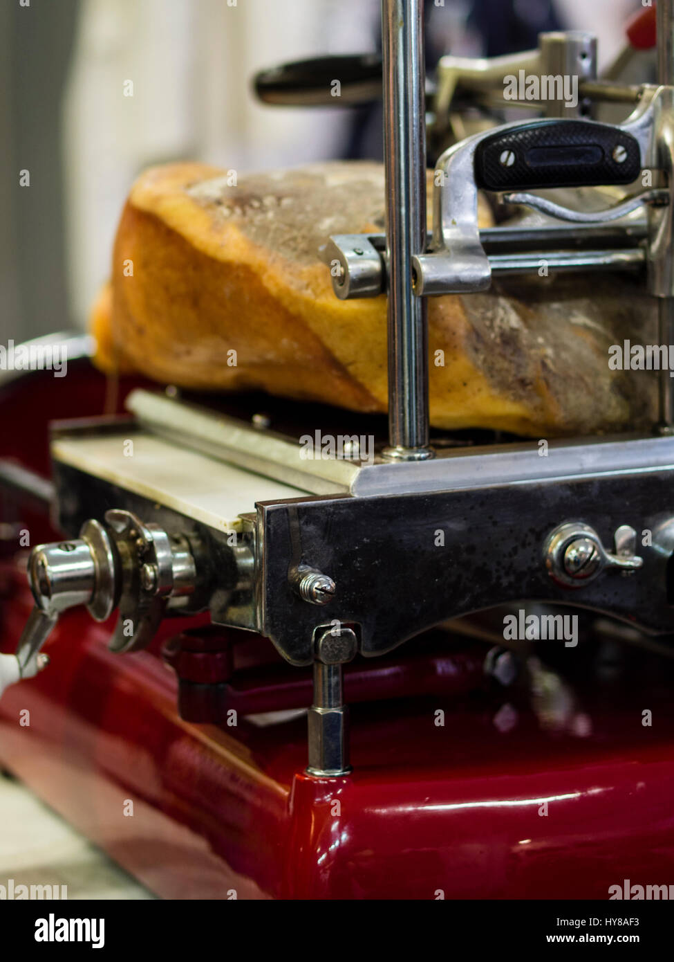 Si spegne e i produttori di salumi da re, prosciutto culatello e salumi, Re dei Salumi food festival a Parma, Italia, 1 - 3 Aprile 2017 Foto Stock