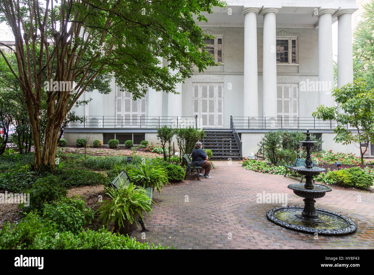 Richmond, Virginia. Accampati White House Garden, residenza ufficiale del presidente confederato Jefferson Davis. Foto Stock