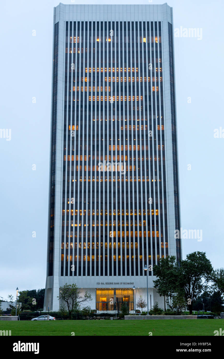 Richmond, Virginia. Federal Reserve Bank of Richmond. Foto Stock