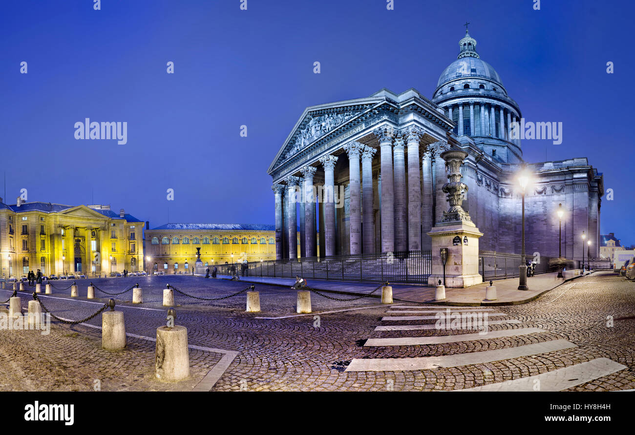 Pantheon a Parigi presso duskt Foto Stock