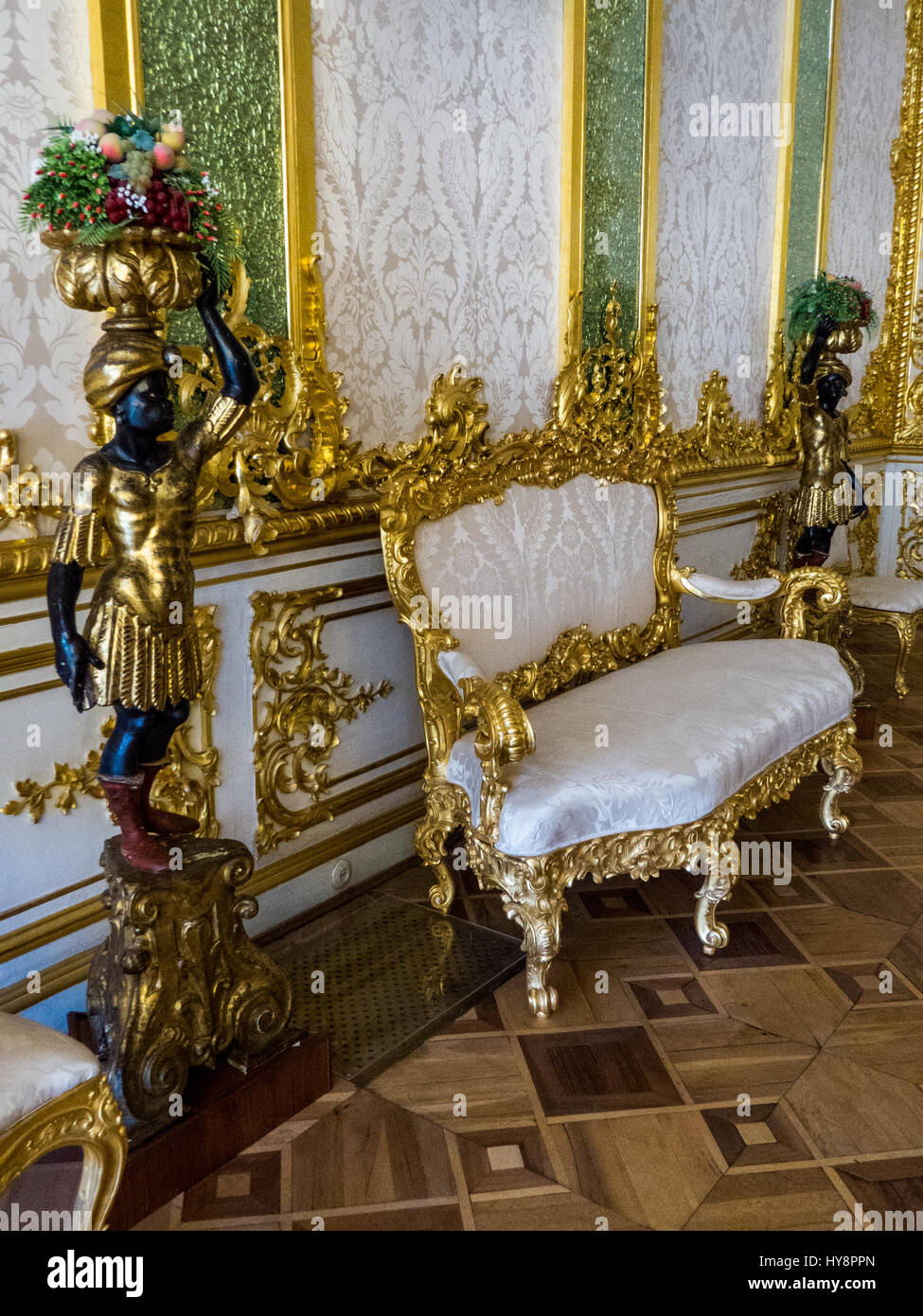 Il Palazzo di Caterina interni. Pushkin, San Pietroburgo, Russia Foto Stock