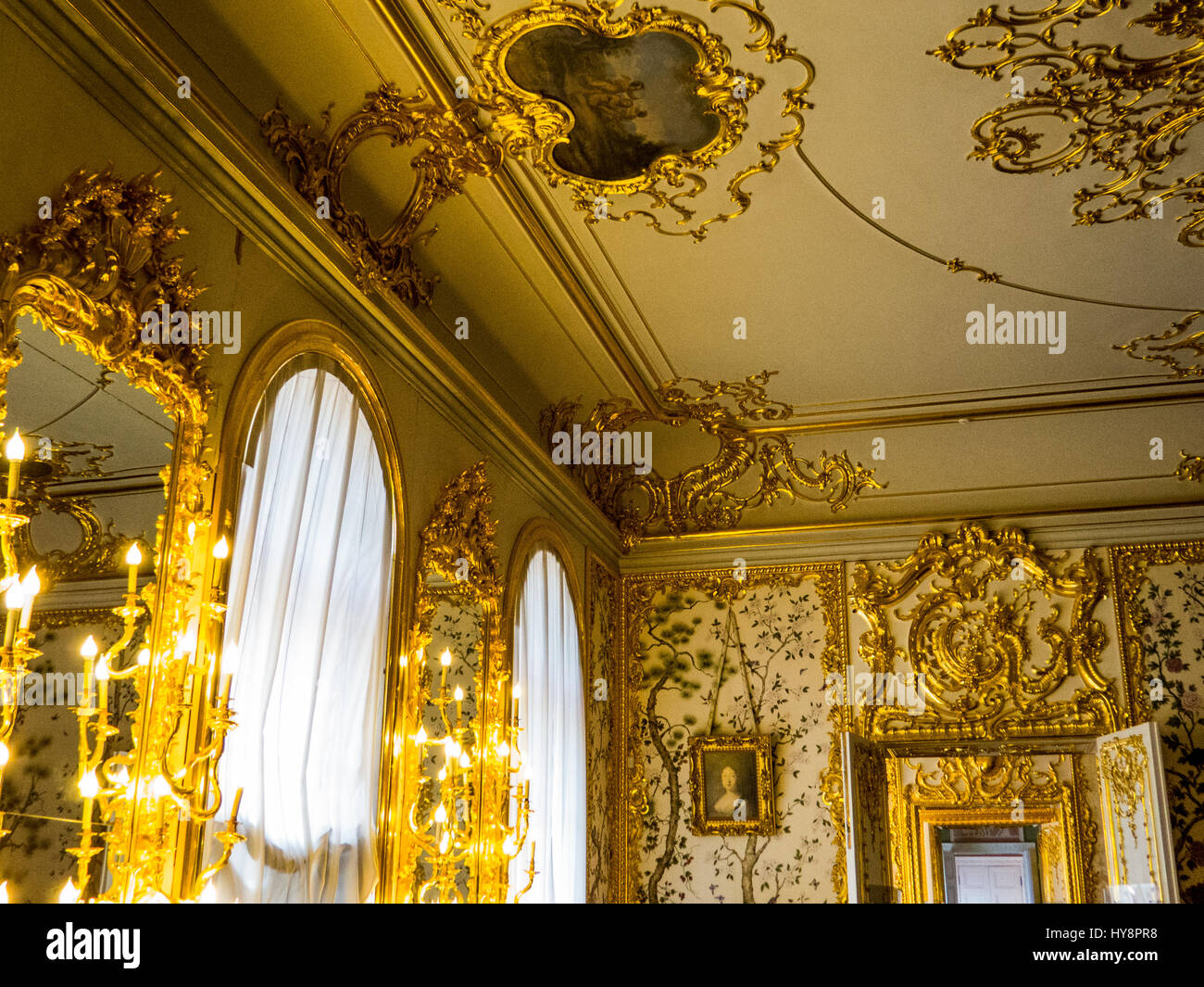 Il Palazzo di Caterina interni. Pushkin, San Pietroburgo, Russia Foto Stock