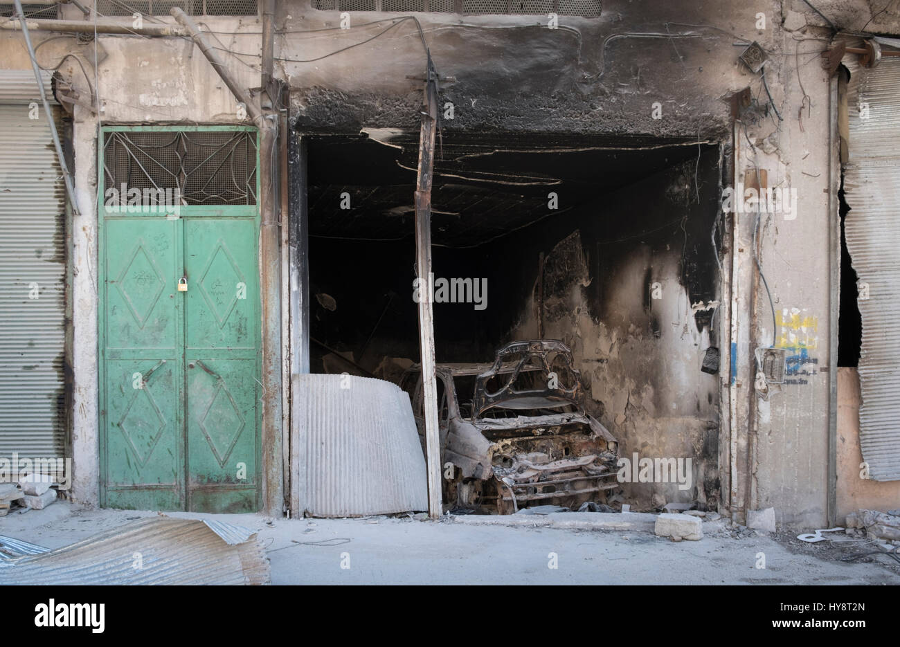 Inizio 2017 di Aleppo, poiché la città è sotto il controllo del regime di nuovo Foto Stock