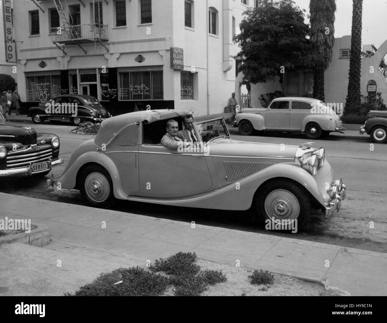 1947 Jaguar 3,5 litro drophead Coupe Foto Stock