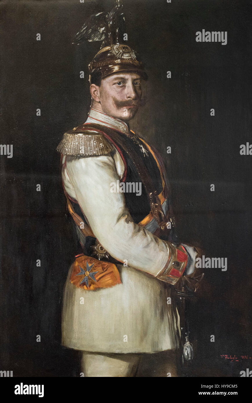 Vilma Parlaghy (1863-1923), il ritratto del Kaiser Guglielmo II, 1895. Foto Stock