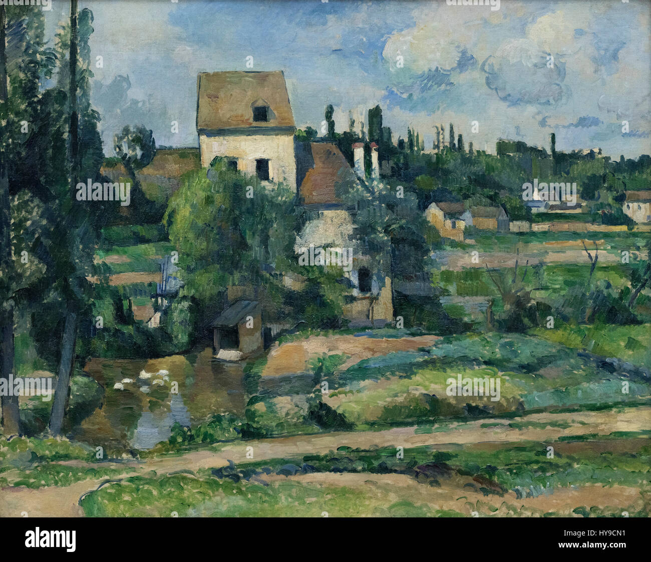 Paul Cézanne (1839-1906), Mulino sul Couleuvre a Pontoise, 1881. Mühle an der Couleuvre bei Pontoise. Foto Stock