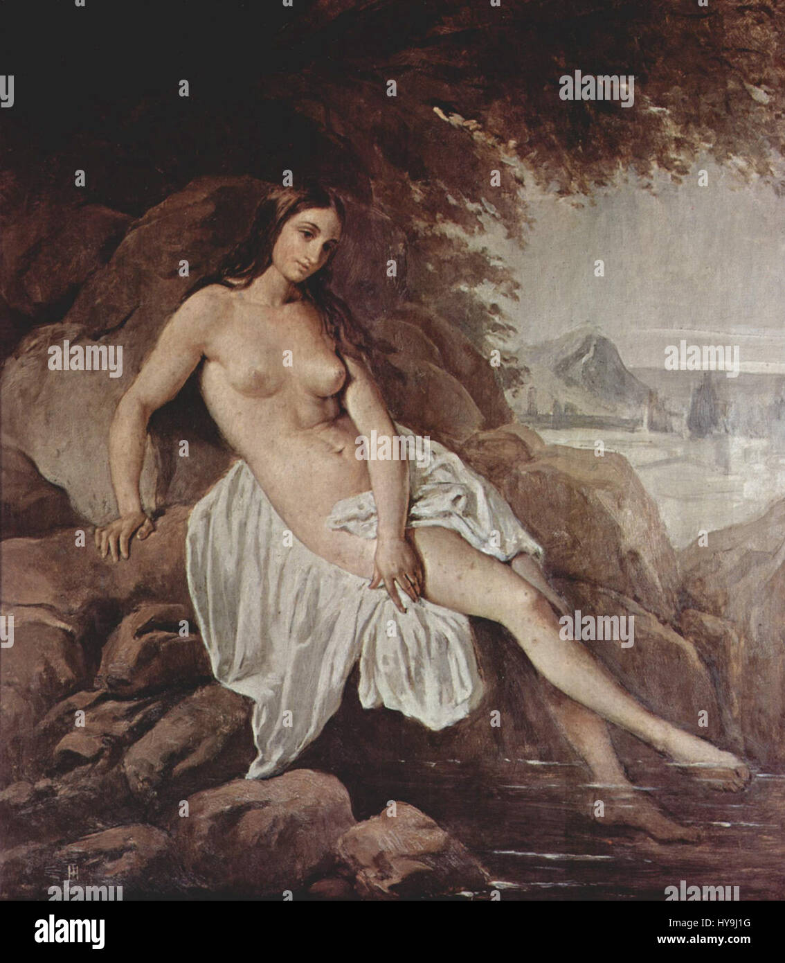 Il dipinto di Francesco Hayez '004' è un'opera d'arte dinamica, nota per la sua emozione espressiva e il suo significato storico, in particolare nel catturare momenti di intenso dramma in contesti storici. Foto Stock