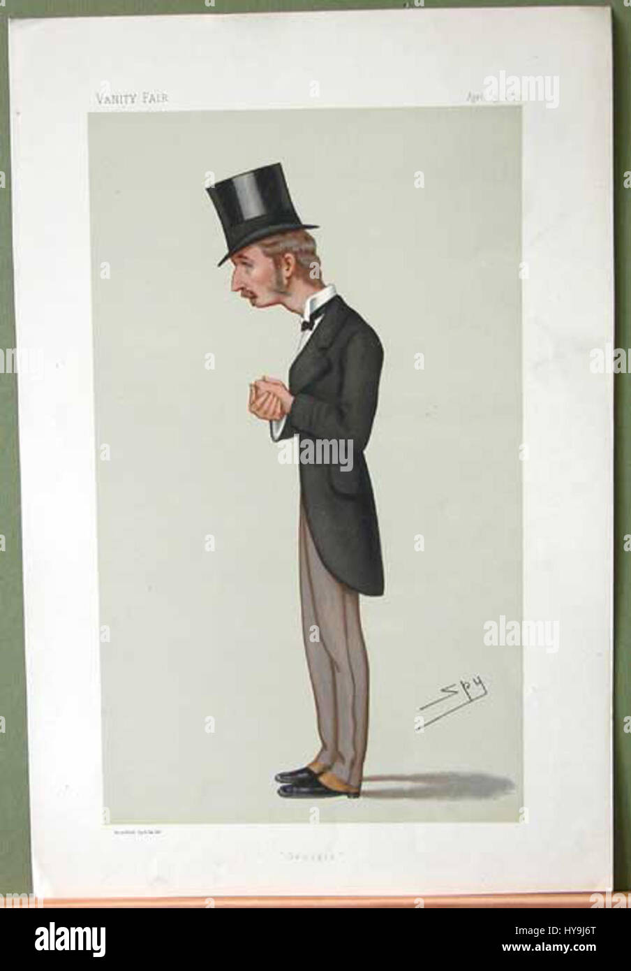 Questa caricatura del 1879 da "Vanity Fair" di George Francis Hamilton ritrae una figura di spicco nella società britannica con una satira acuta, che riflette il commento sociale e l'umorismo caratteristici della pubblicazione in quel periodo. Foto Stock