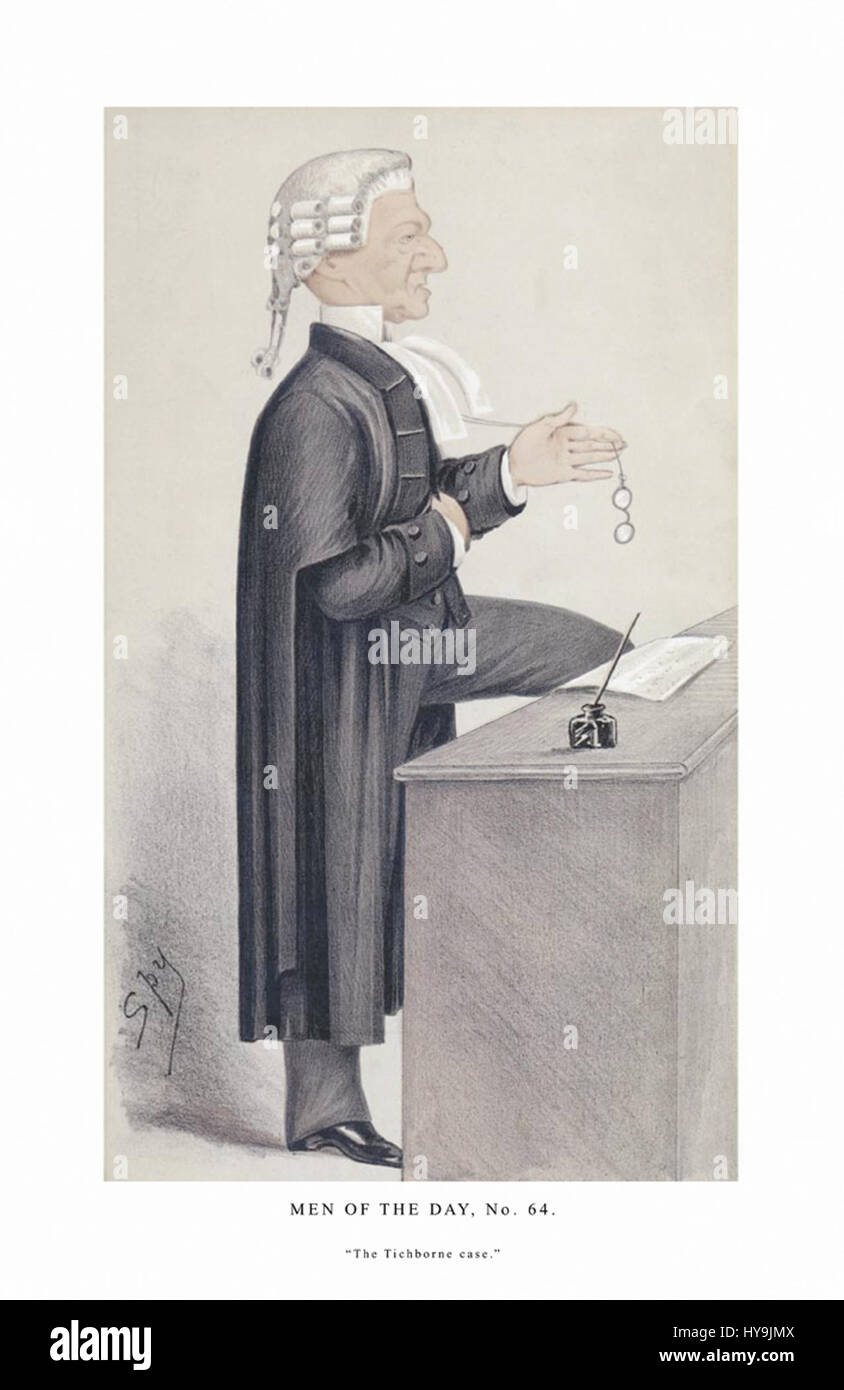 Questa illustrazione della rivista "Vanity Fair", datata 21 giugno 1873, di Henry Hawkins, cattura l'essenza della satira vittoriana e del commento sociale. Il pezzo critica umoristicamente le norme sociali e le figure politiche del tempo. Foto Stock