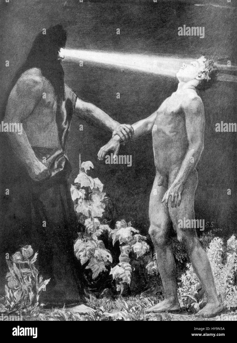 Hypnose di Schneider è un'opera d'arte che probabilmente esplora temi di stato mentale, coscienza e profondità psicologica. Il pezzo potrebbe concentrarsi sugli effetti dell'ipnosi e sulla transizione tra stati di consapevolezza e trance-like. Foto Stock