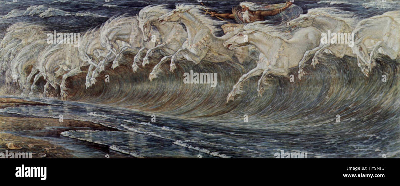 Walter Crane è stato un artista e illustratore inglese, noto per il suo lavoro in libri per bambini, design e illustrazioni durante la fine del XIX e l'inizio del XX secolo. Il suo stile distintivo influenzò il movimento Art Nouveau ed è ancora considerato una figura chiave nell'illustrazione britannica. Foto Stock