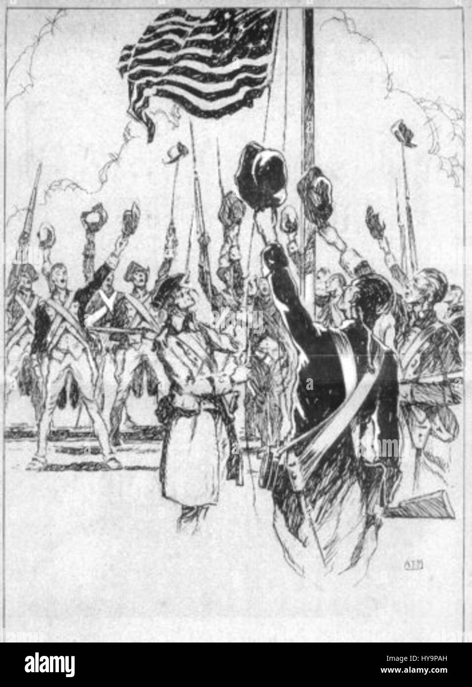 Questo disegno a inchiostro di Arman Manookian, creato nel 1778, raffigura una vista delle Bahamas, mostrando il paesaggio dell'isola e le caratteristiche native. Il pezzo riflette l'abilità di Manookian nel catturare la topografia e le condizioni atmosferiche dell'ambiente tropicale. Foto Stock