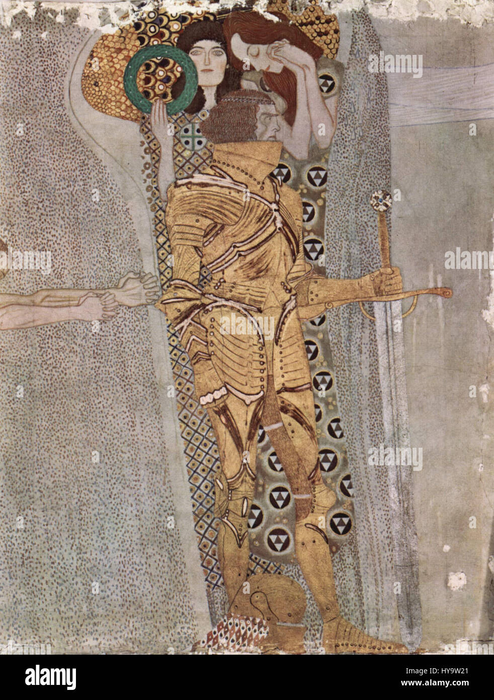 «Gustav Klimt 015» si riferisce a una delle opere meno note dell’artista austriaco, incentrata sul suo stile distintivo di ornamento e uso del colore. L'uso di oro e ricchi elementi decorativi da parte di Klimt porta profondità ai suoi soggetti. Foto Stock
