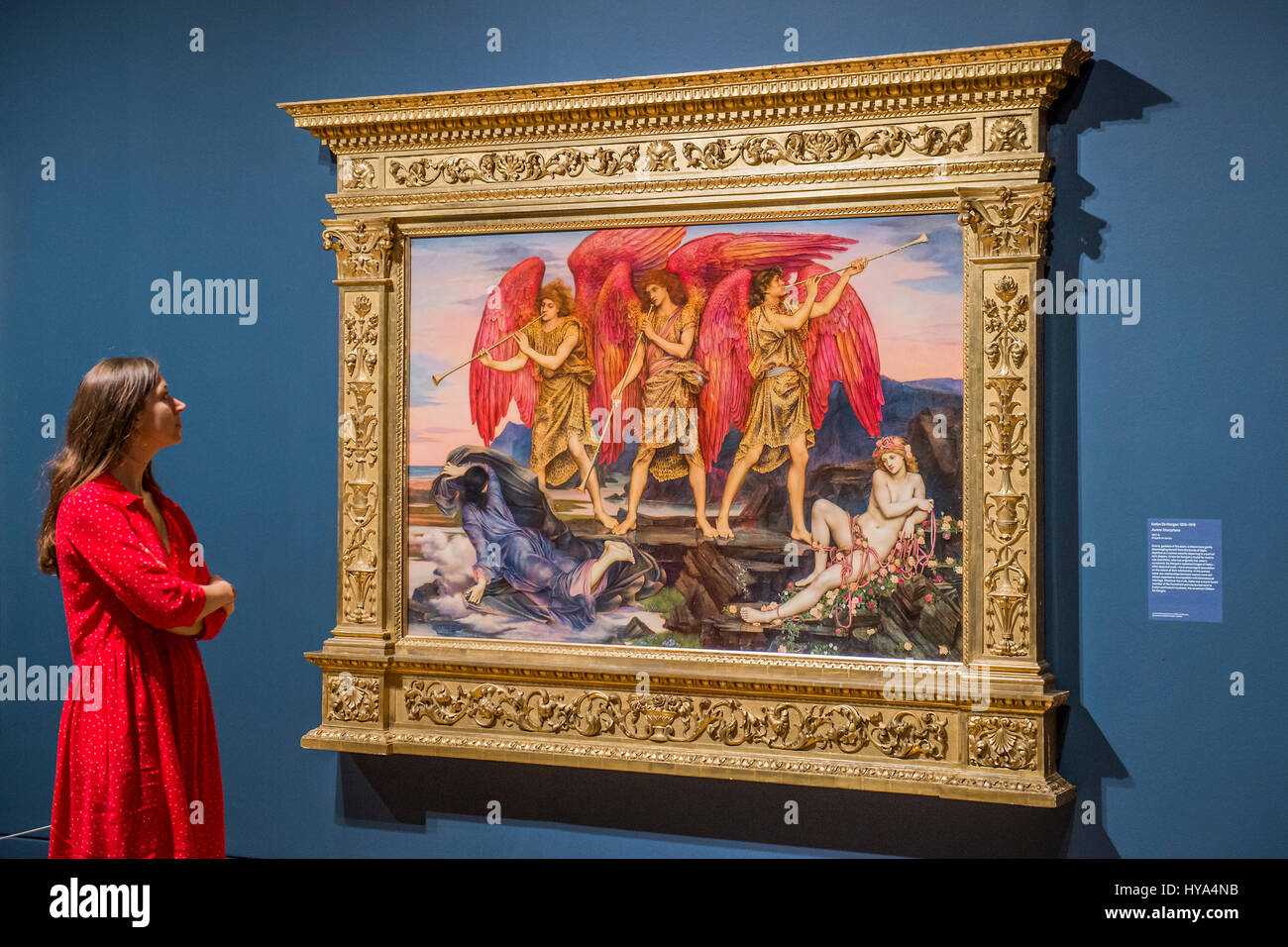 Londra, Regno Unito. 3 apr, 2017. Aurora Triumphes, 1877, da Evelyn De Morgan - Queer arte inglese 1861-1967 una nuova mostra alla Tate Britain è il cinquantesimo anniversario della depenalizzazione parziale di Omosessualit maschio in Inghilterra e nel Galles. Spanning giocoso alla politica, esplicita all'interno, Queer arte inglese 1861-1967 mette in mostra la ricca diversità di queer arte visiva e il suo ruolo nella società. Credito: Guy Bell/Alamy Live News Foto Stock