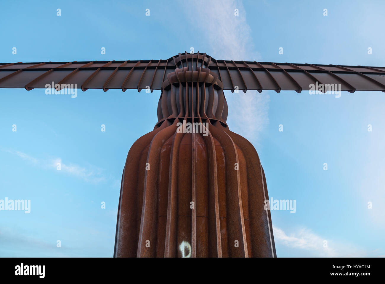 Angelo del Nord la scultura al crepuscolo,,Gateshead Tyne and Wear,Inghilterra Foto Stock