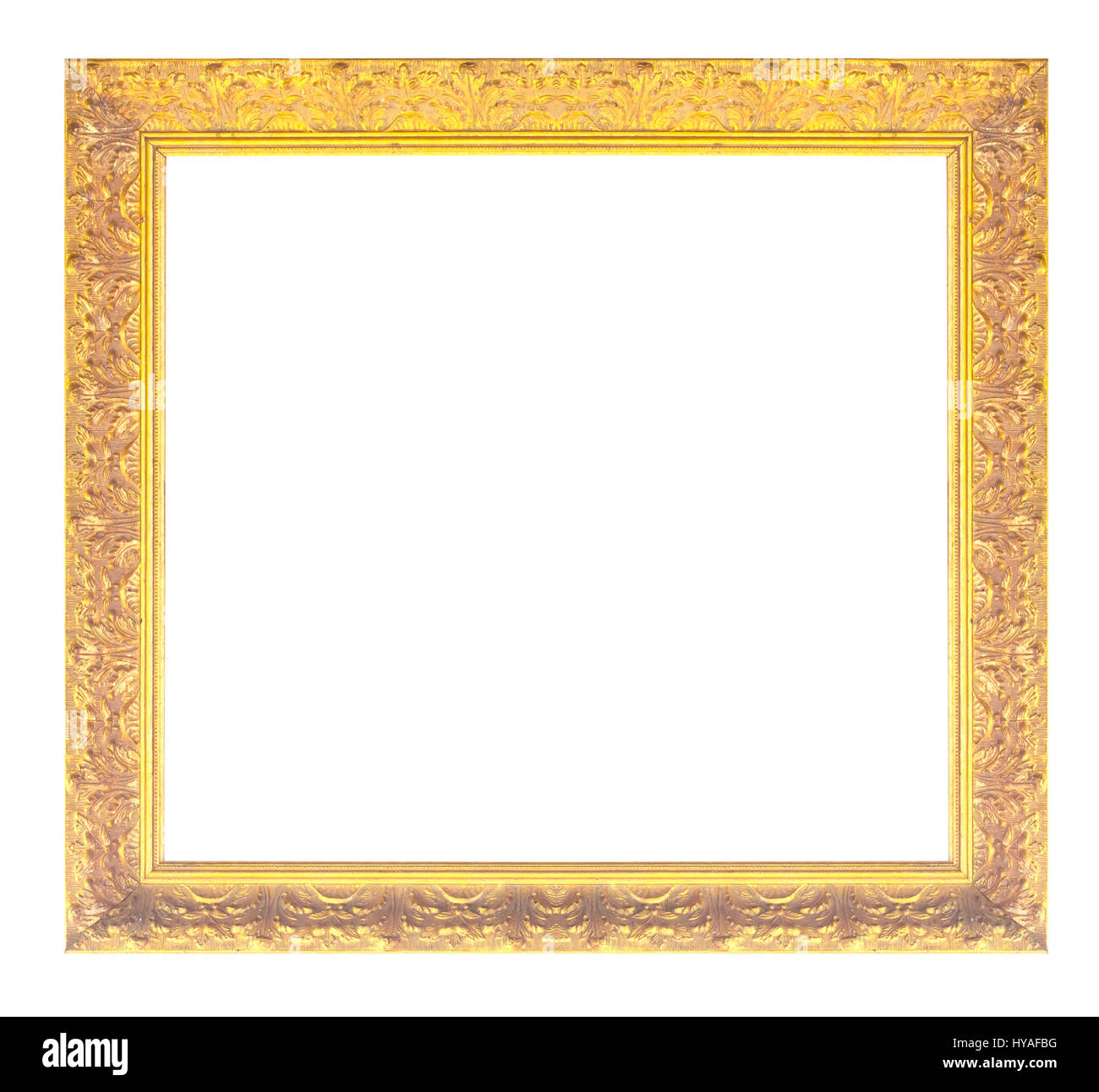 Antica cornice dorata isolati su sfondo bianco Foto stock - Alamy