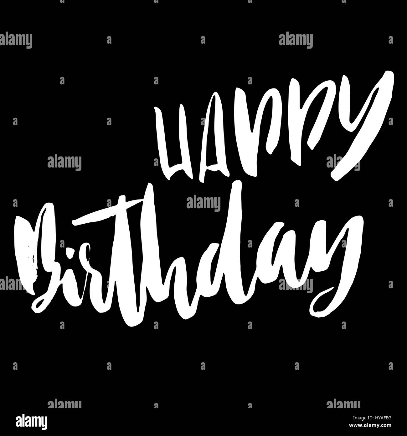 Buon Compleanno a voi. Lettering per invito e biglietto di auguri, poster e stampe. Iscrizione manoscritta. Design calligrafico. Illustrazione Vettoriale Illustrazione Vettoriale