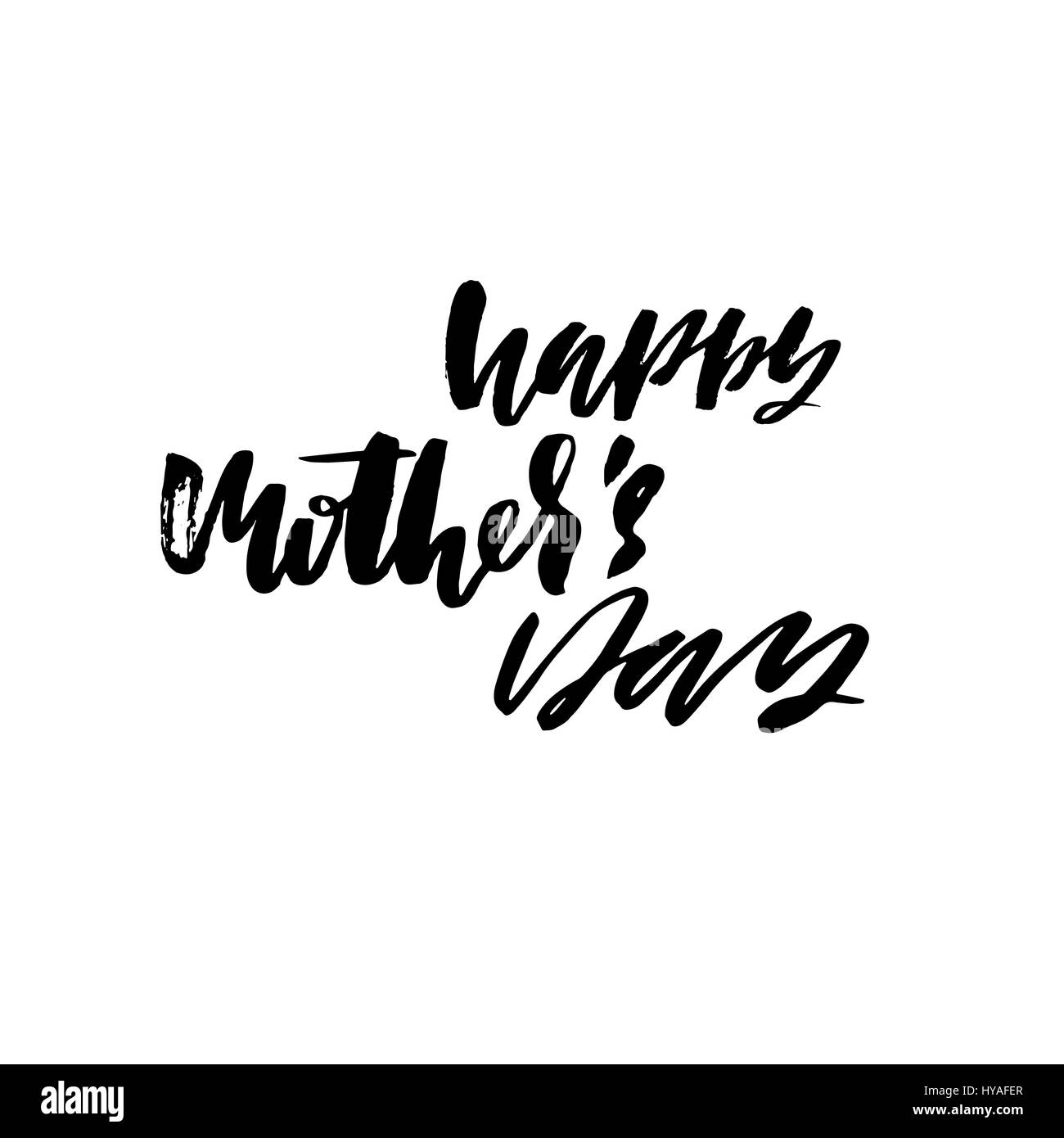 La festa della mamma biglietto di auguri. Caratteri scritti a mano. La calligrafia del vettore l'iscrizione. Illustrazione Vettoriale