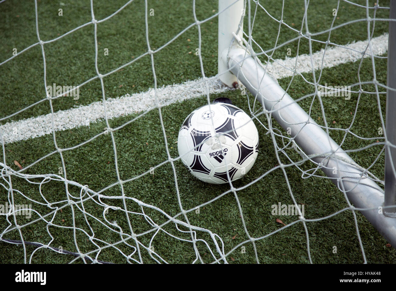 Calcio a 5 nella città di Dublino, Irlanda. Foto Stock