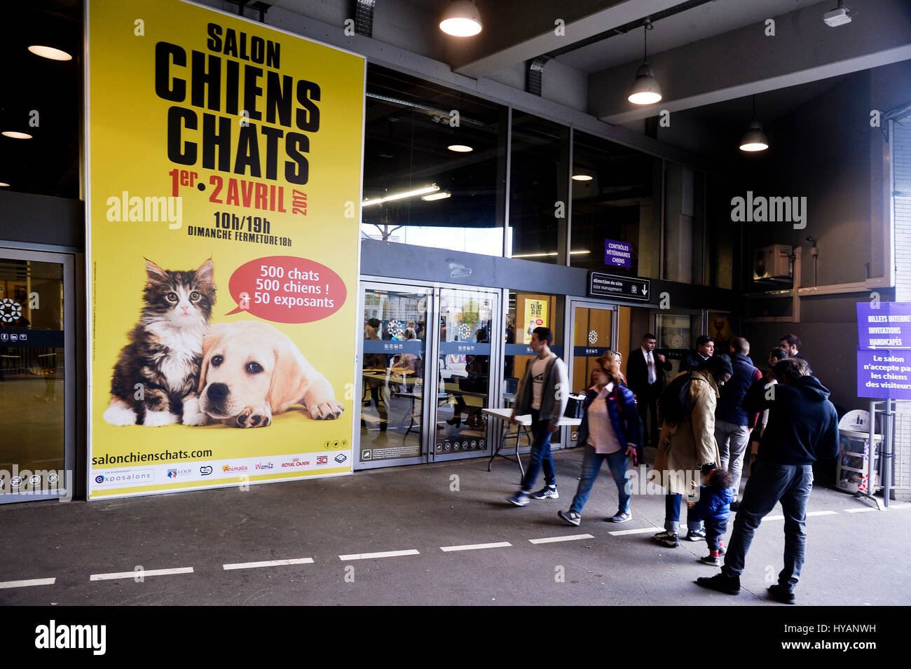 Cani e gatti evento, Espace Champerret, Parigi, Francia Foto Stock