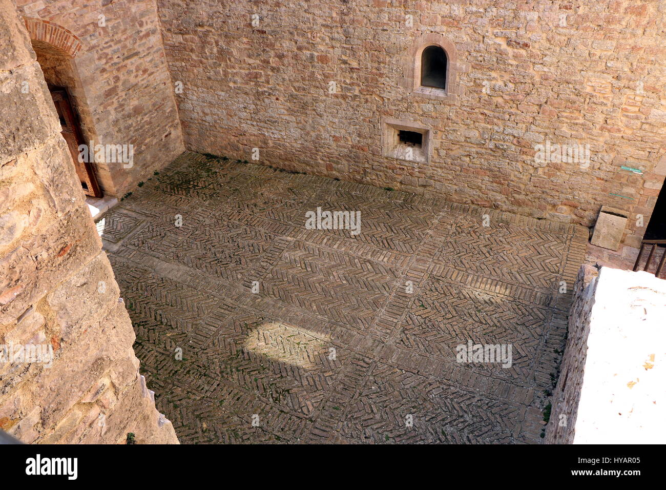 Assisi, Italia vuoto castello piano Foto Stock